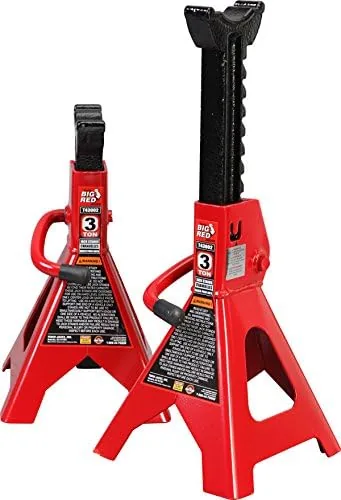 big red t43202 torin heavy duty steel jack stands 3 ton 6000 lb capacity car lifting stand1 pair not suitable for suvtruck