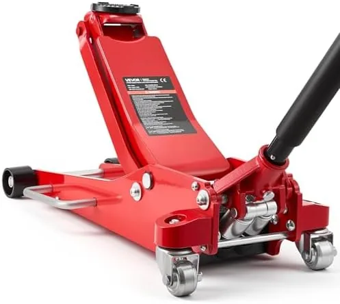 vevor low profile floor jack 3 ton aluminum and steel racing floor jack with dual pistons quick lift pump hydraulic trolley car lift for sports car suv pickup lifting range 33 203